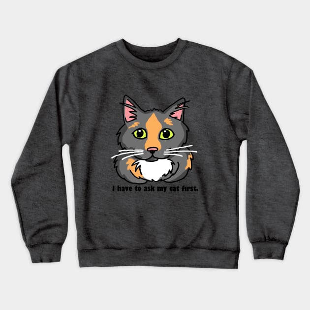 Dilute tortie cat Crewneck Sweatshirt by Ahkneetah